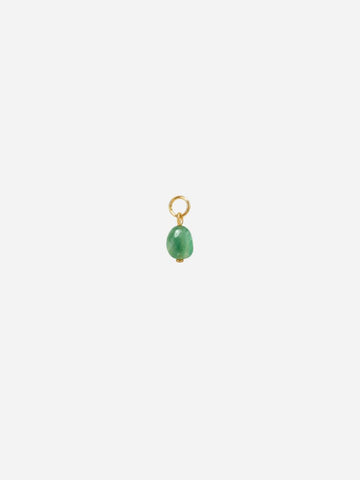 Personalized Grüner Achat Boho Stones Charm - Stein Anhänger (wasserfest)