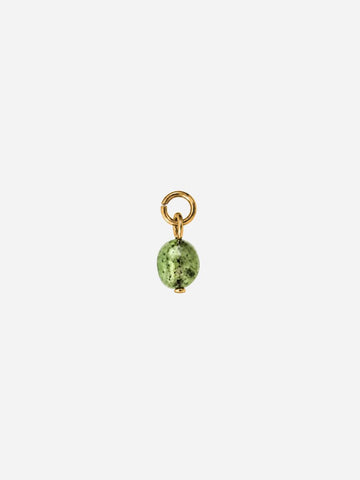 Personalized Grüner Angelit Boho Stones Charm - Stein Anhänger (wasserfest)