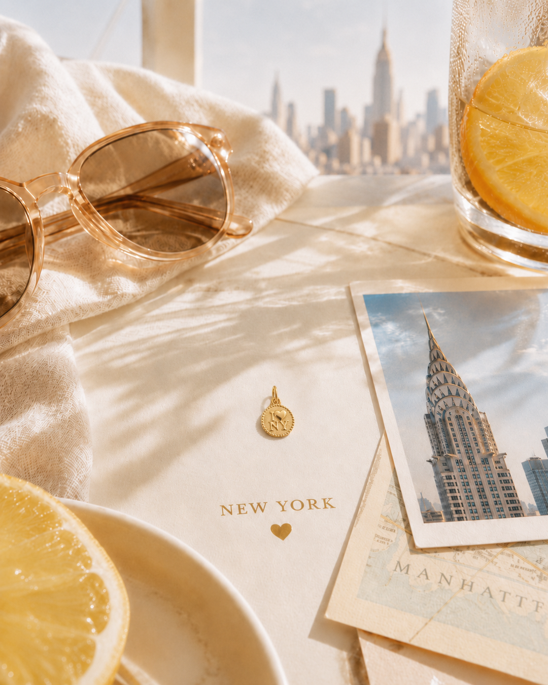Personalized NYC Charm - Anhänger (wasserfest)