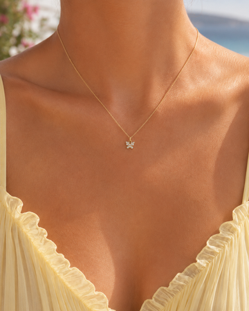 Personalized Shiny Mini Butterfly Charm - Anhänger (wasserfest)