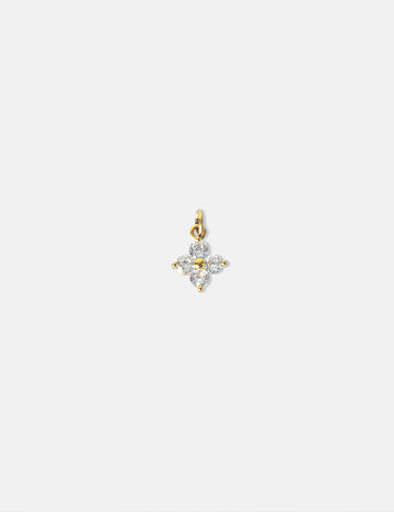 Personalized Crystal Flower Charm - Anhänger (wasserfest)