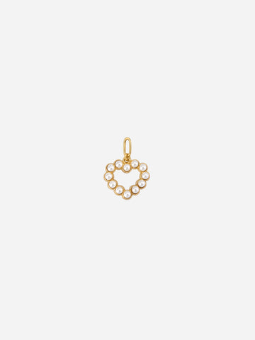 Personalized Simple Pearl Heart Charm - Anhänger (wasserfest)