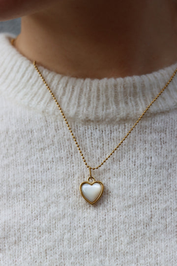 Personalized Pearl Heart Charm - Anhänger (wasserfest)