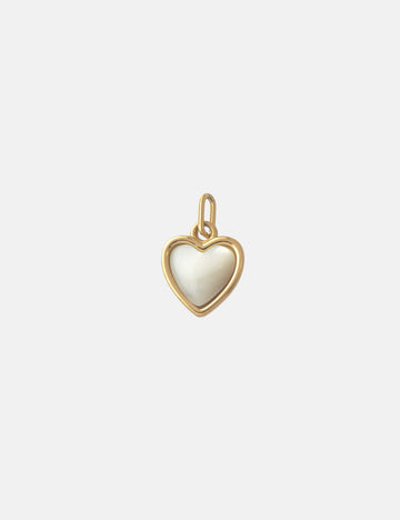 Personalized Pearl Heart Charm - Anhänger (wasserfest)