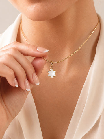Personalized Pearl Bloom Charm - Anhänger (wasserfest)
