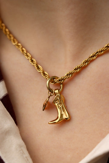 Personalized Cowgirl Boot Charm - Anhänger (wasserfest)