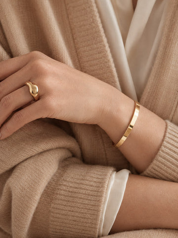 Lisa Smooth Bangle - Armreif - Echtgold (18k)