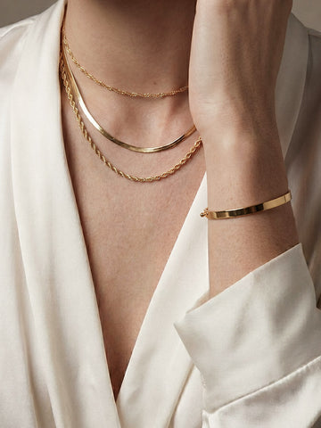 Lisa Smooth Bangle - Armreif - Echtgold (18k)