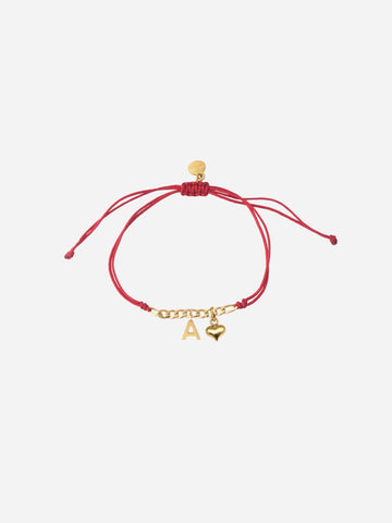 Personalized Weekday Small Letter Heart Bracelet - Armband (wasserfest)