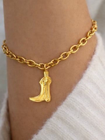 Personalized Cowgirl Boot Charm - Anhänger (wasserfest)