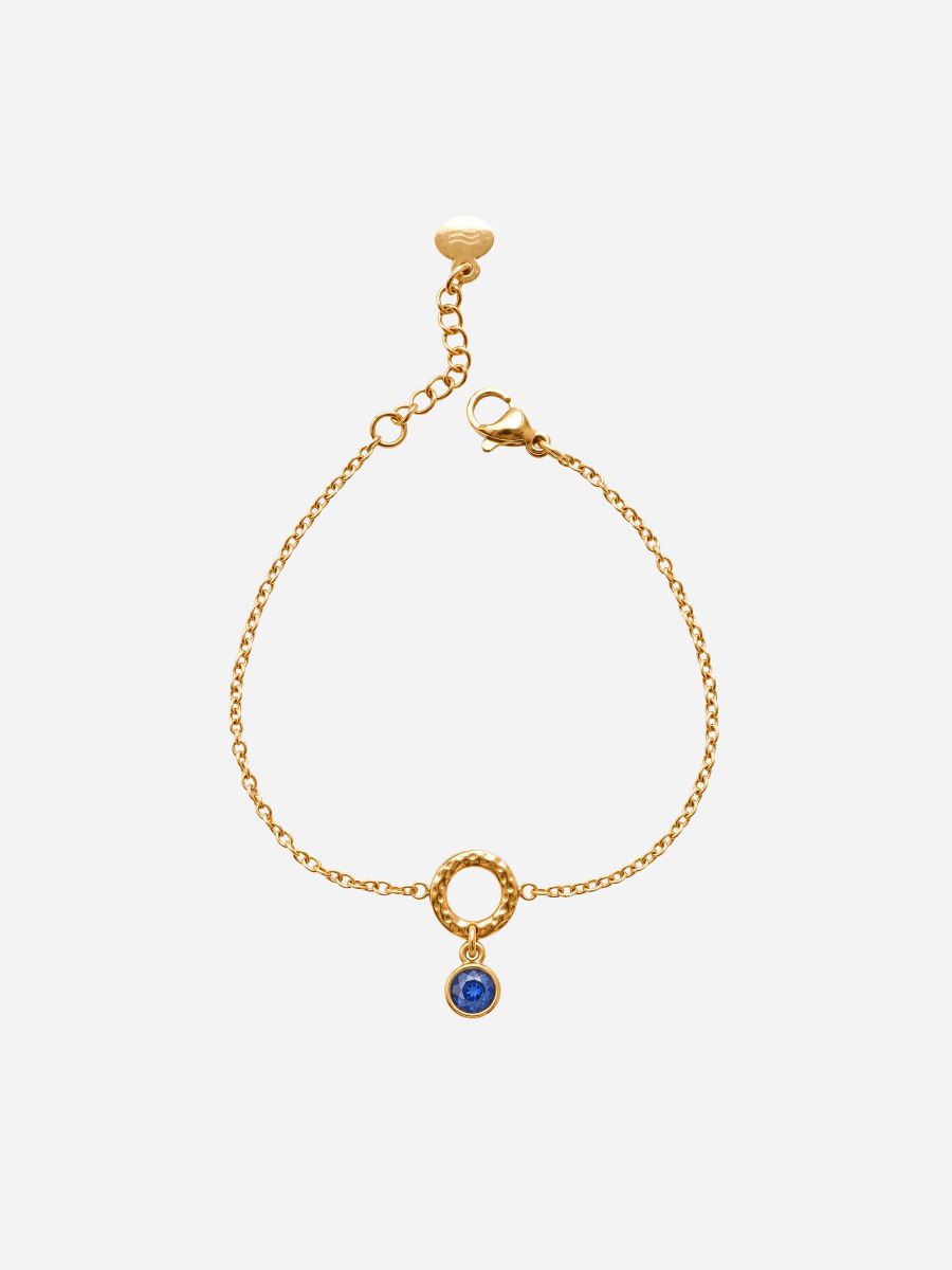 Personalized Eternity Edelstein Birthstone Bracelet - Armkette (Wasserfest)