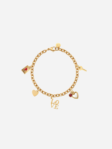 Personalized Love Story Charm Bracelet - Armkette (wasserfest)