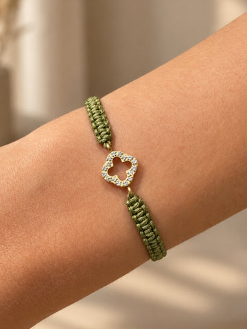 Karma Shiny Clover Bracelet - Armkette (wasserfest)