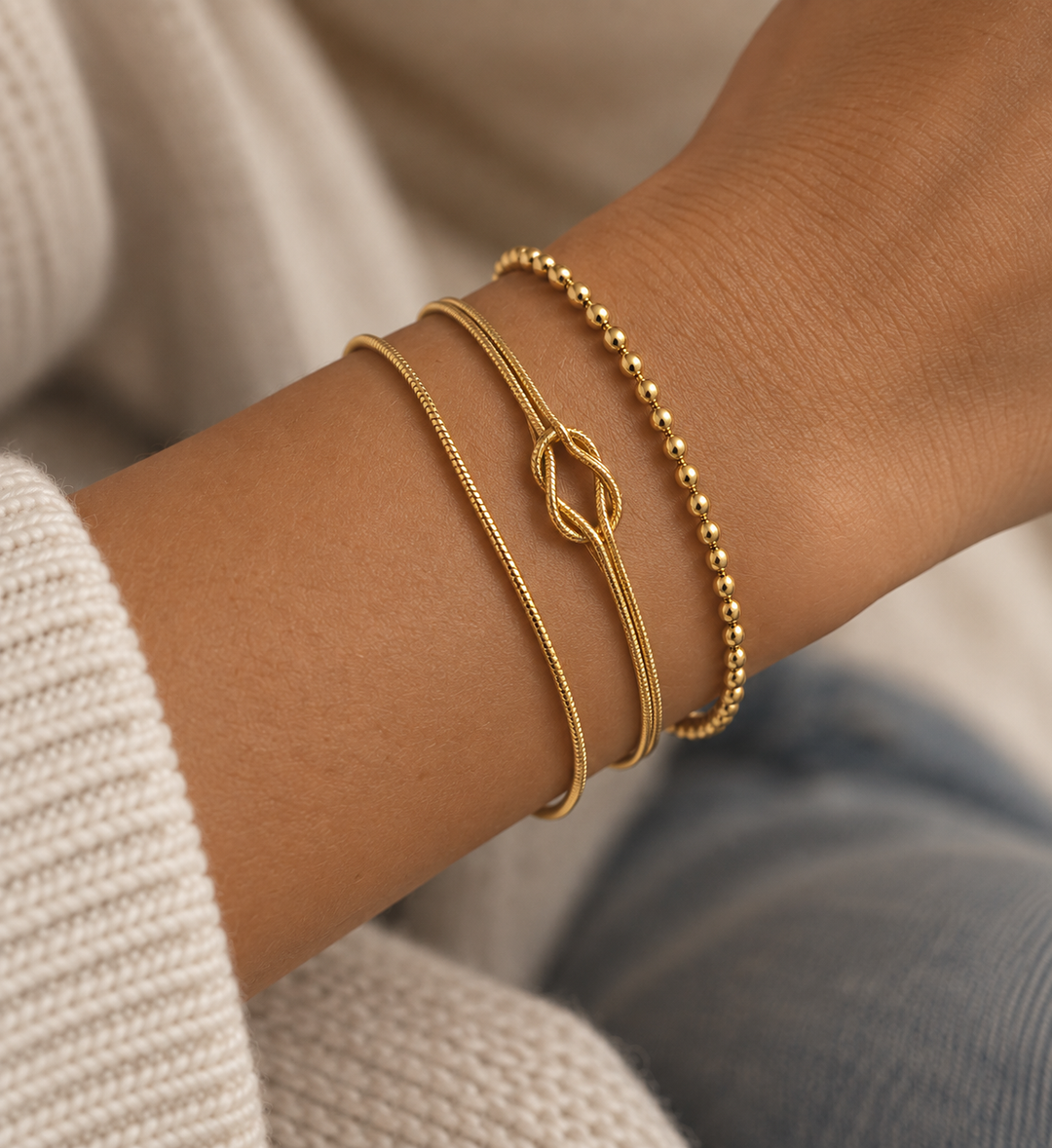 Everyday Endless Knot Bracelet - Armschmuck Set (wasserfest)