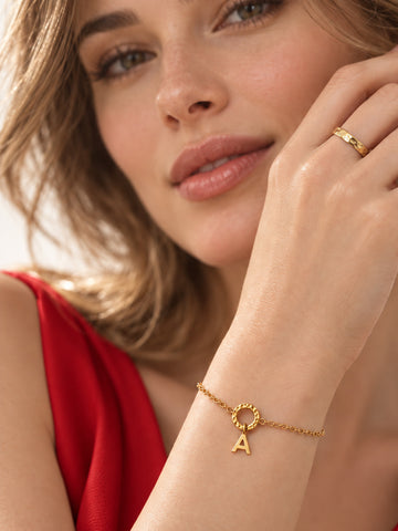 Personalized Eternity Small Letter Bracelet - Armkette (Wasserfest)