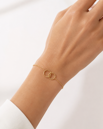 Two Circles Twisted Bracelet - Armkette (wasserfest)