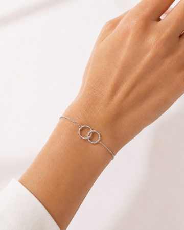 Two Circles Twisted Bracelet - Armkette (wasserfest)