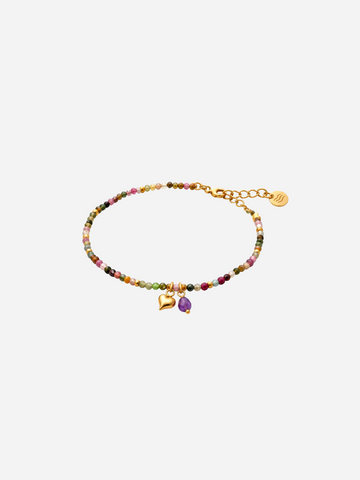 Personalized Tina Boho Heart Bracelet - Armkette (wasserfest)