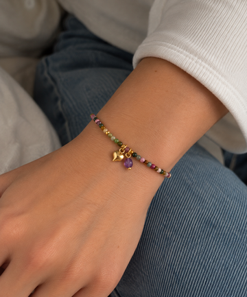 Personalized Tina Boho Heart Bracelet - Armkette (wasserfest)