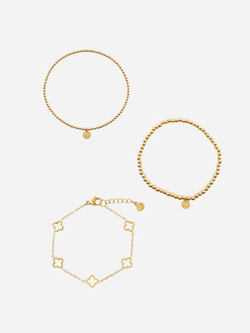 Everyday Clover Bracelet - Armschmuck Set (wasserfest)