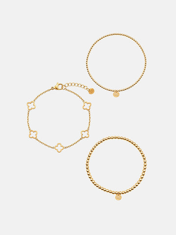 Everyday Clover Bracelet - Armschmuck Set (wasserfest)