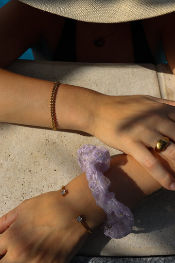 Crystal Square Bangle - Armreif (wasserfest)