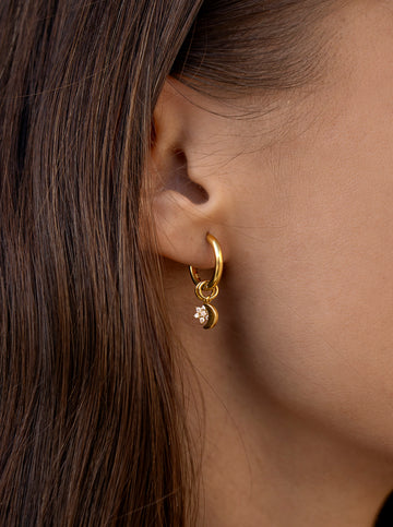 Ava Infinity Shiny Moon & Star Hoops - Creolen (wasserfest)