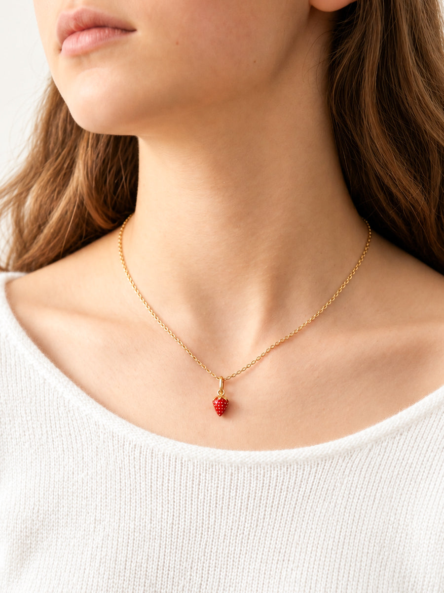 Strawberry Basic Chain - Halskette Kinder (wasserfest)