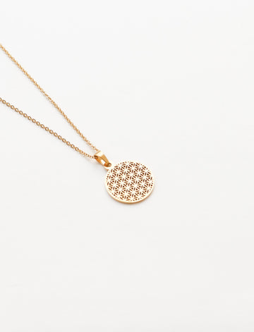 Big Flower of Life Necklace - Halskette (wasserfest)