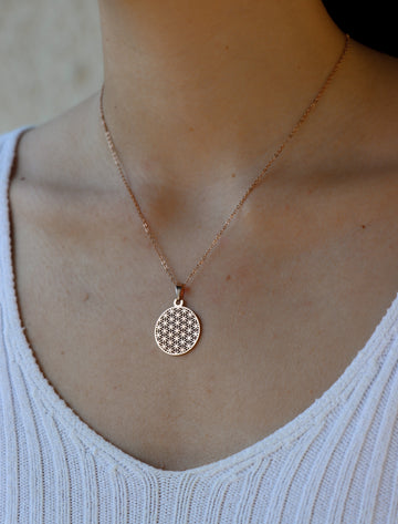 Big Flower of Life Necklace - Halskette (wasserfest)