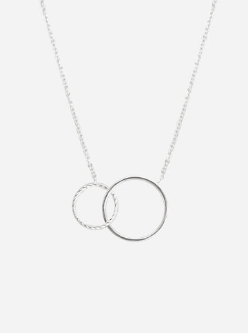 Big Two Circles Twisted Necklace - Halskette (wasserfest)
