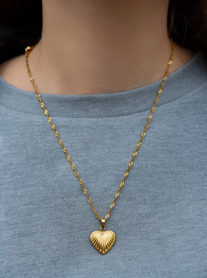Personalized Big Vintage Heart Charm - Anhänger (wasserfest)