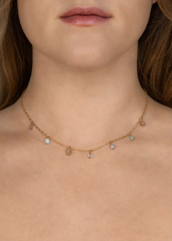 Boho Stones Necklace - Halskette (wasserfest)