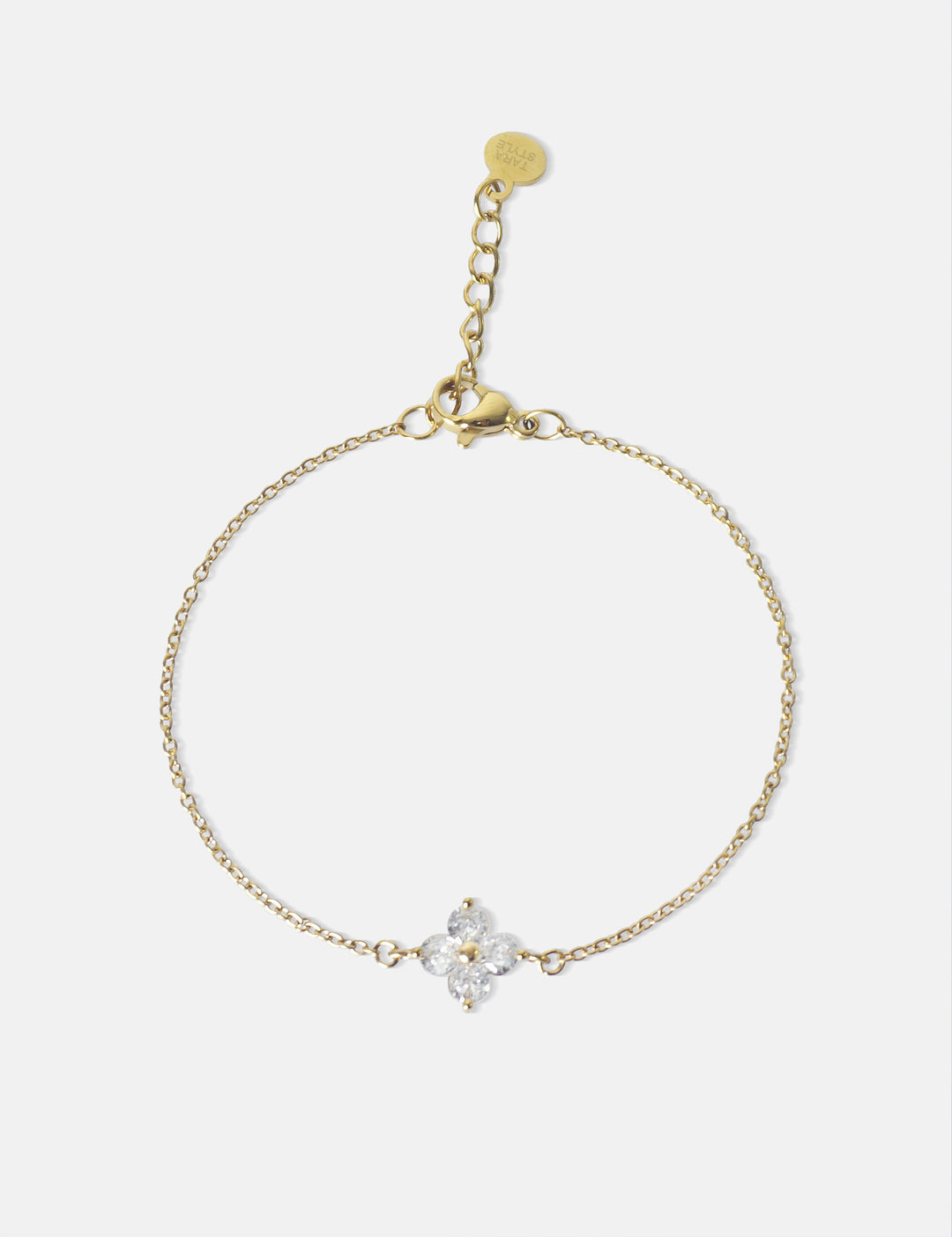 Crystal Flower Bracelet - Armkette (wasserfest)