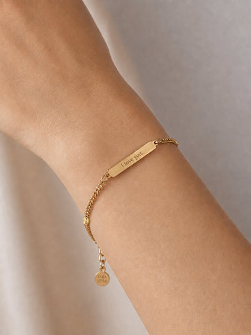 Personalized Mila Tag Bracelet (matt) - Armband (wasserfest)