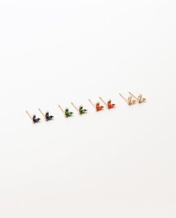 Butterfly Zircone Stud - Ohrstecker Kinder (wasserfest)