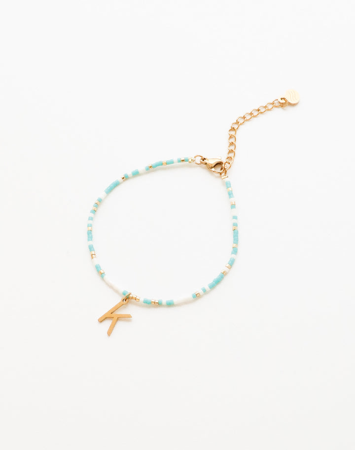 Personalized Capri mint Letter Bracelet - Armband (wasserfest)