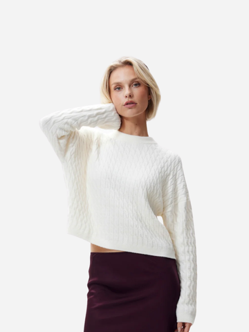 Relaxed Fit Soft Cable Knit - Catwalk Junkie