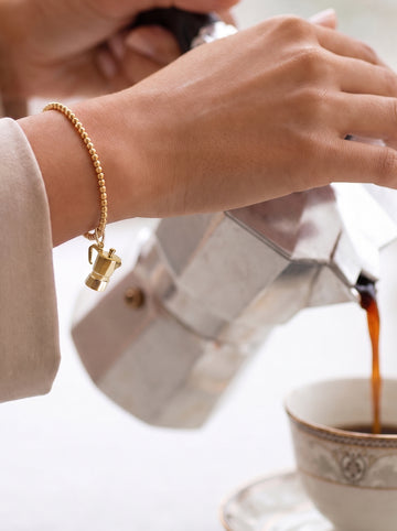 Personalized Coffee Pot Charm - Anhänger (wasserfest)