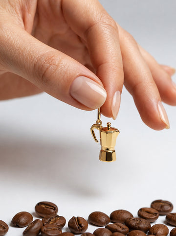 Personalized Coffee Pot Charm - Anhänger (wasserfest)