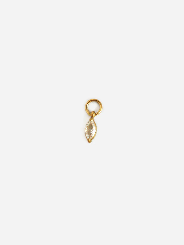 Personalized Marquise Zircone Charm - Anhänger (wasserfest)