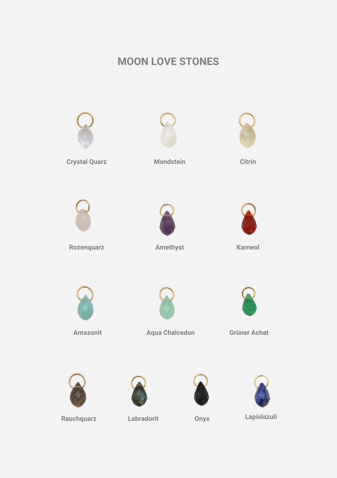 Personalized Moon Love Earring - Ohrringe (wasserfest)