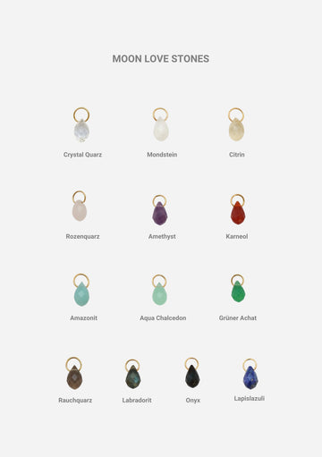 Personalized Moon Love Earring - Ohrringe (wasserfest)