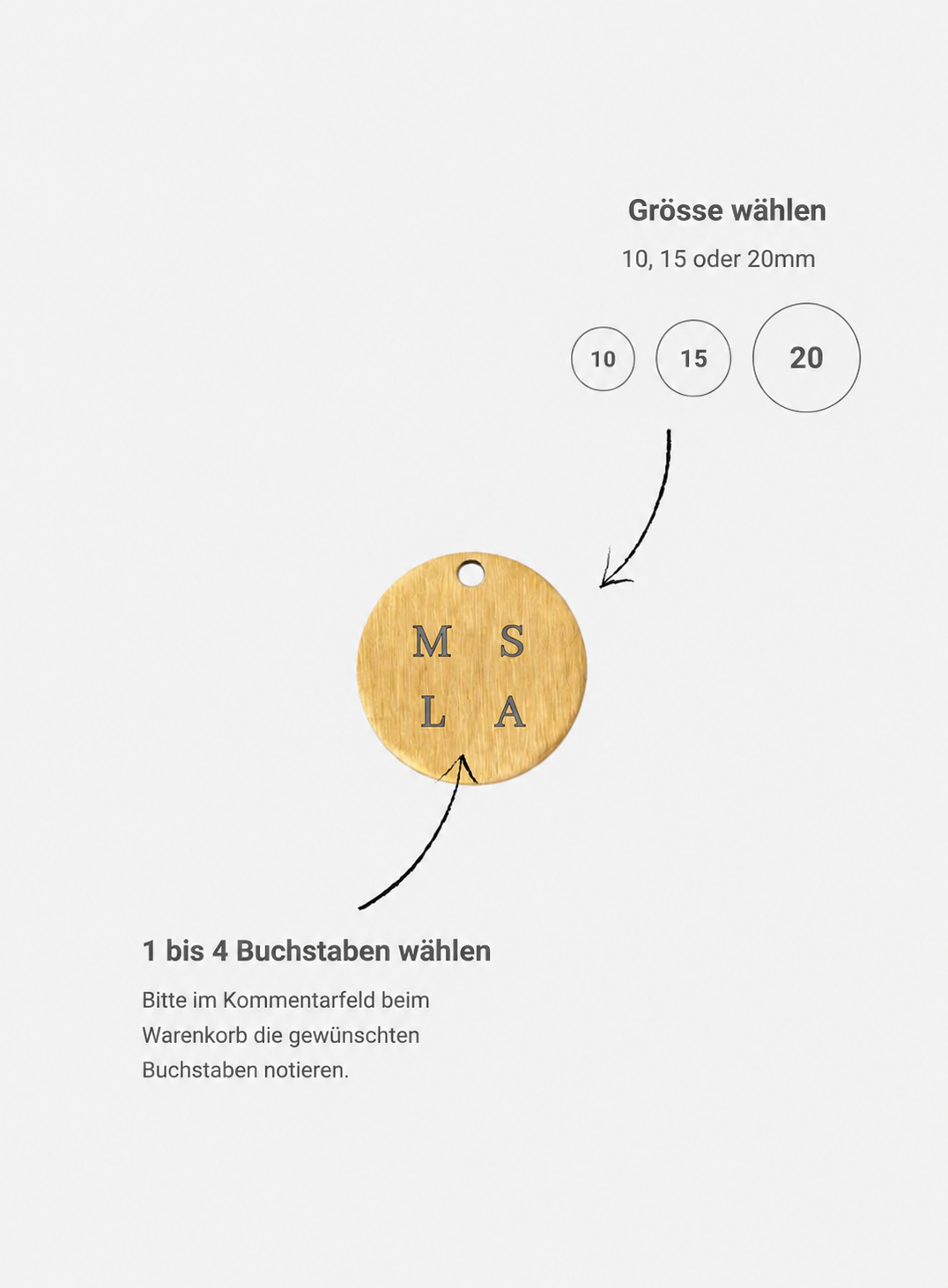 Personalized Gravur Pure Tag Charm (matt) - Anhänger (wasserfest)