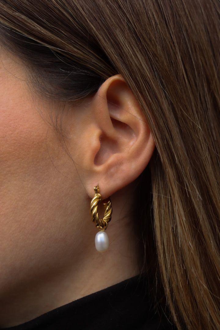 Chiara One Pearl Hoops - Creolen (wasserfest)