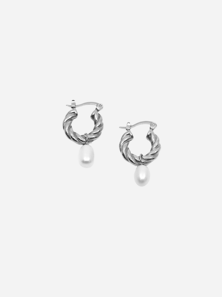 Chiara One Pearl Hoops - Creolen (wasserfest)