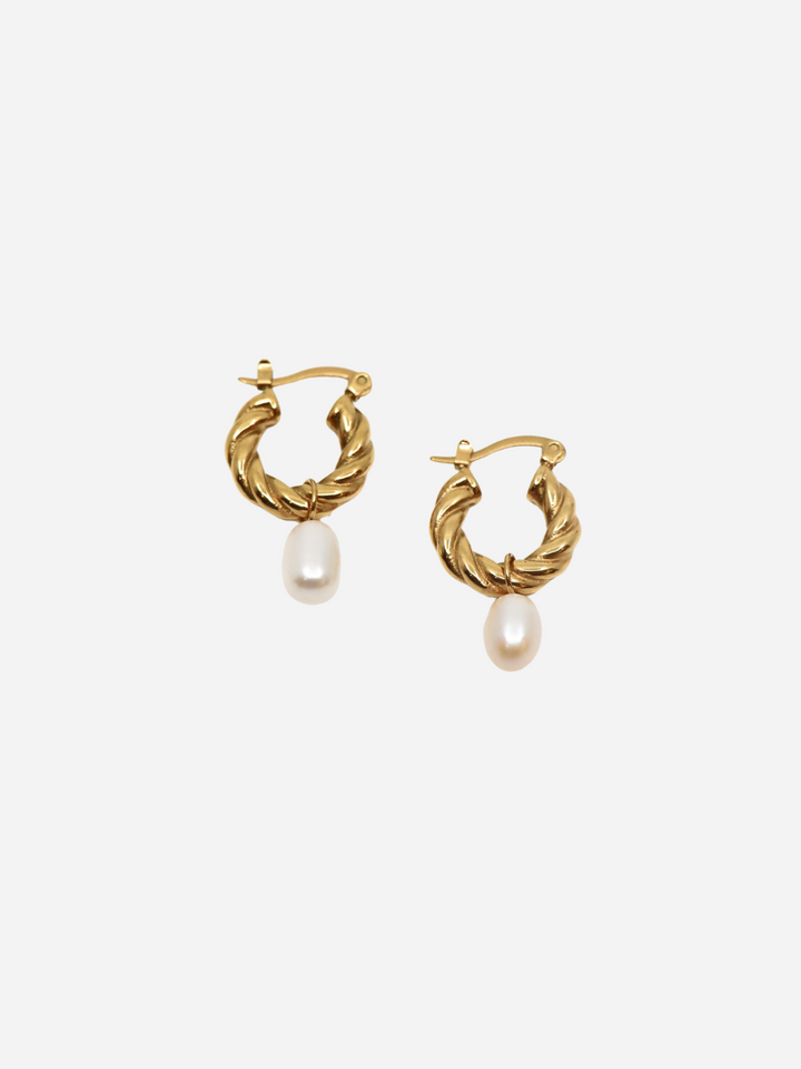 Chiara One Pearl Hoops - Creolen (wasserfest)
