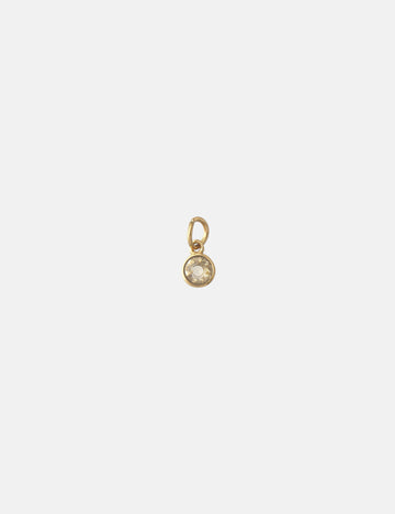 Personalized Edelstein Birthstone Charm - Anhänger (wasserfest)