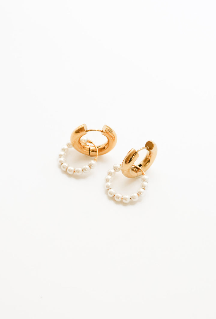 Coco Pearl Hoop - Creolen (wasserfest)