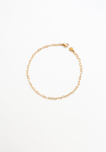 Connected Hearts Anklet - Fusskette (wasserfest)